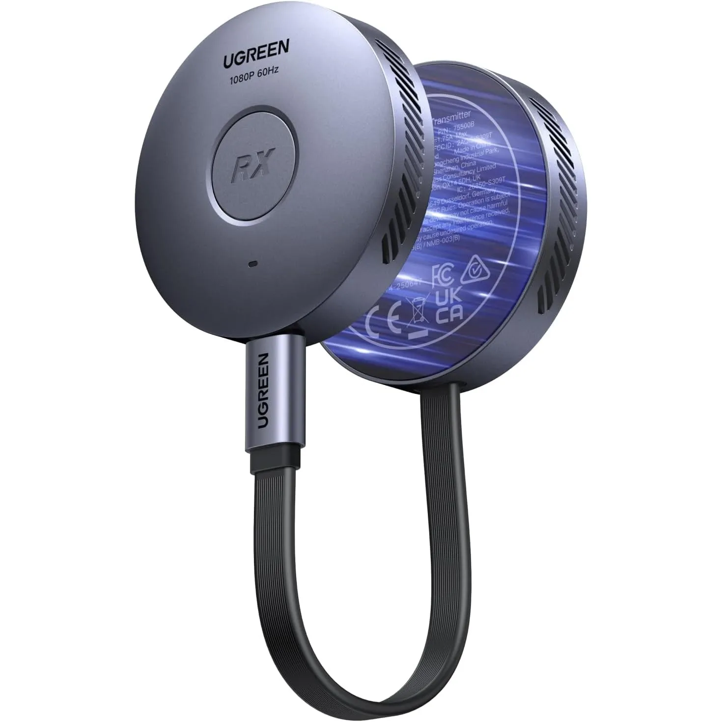 UGREEN kabelloser USB C Sender und HDMI Empfänger, 1080P@60Hz, 5GHz WiFi, 50m