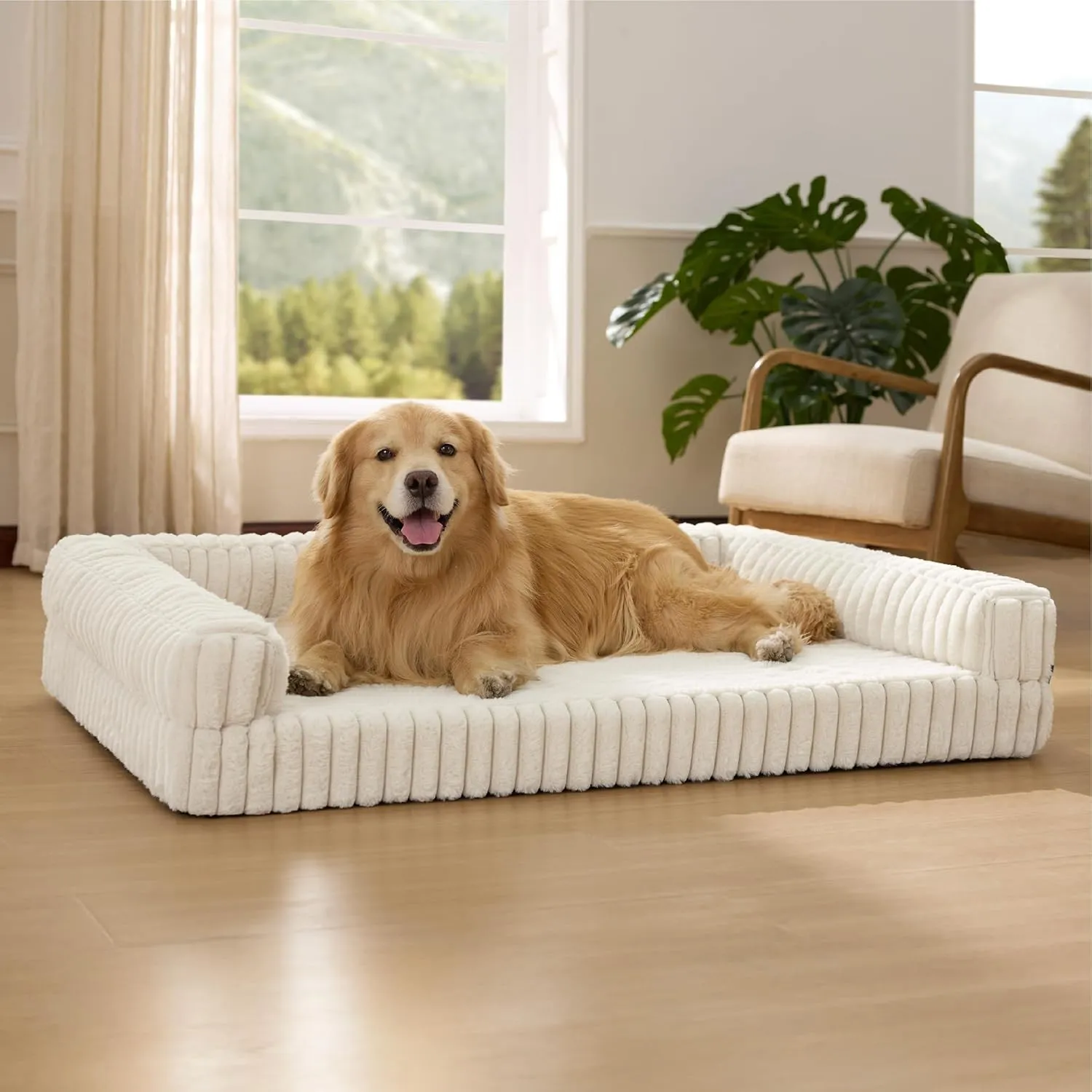 BEDSURE orthopädisches Hundebett Grosse Hunde - 122x89x20cm wasserdichtes Hundesofa mit Memory-Schaum & Eierkarton-Scha…