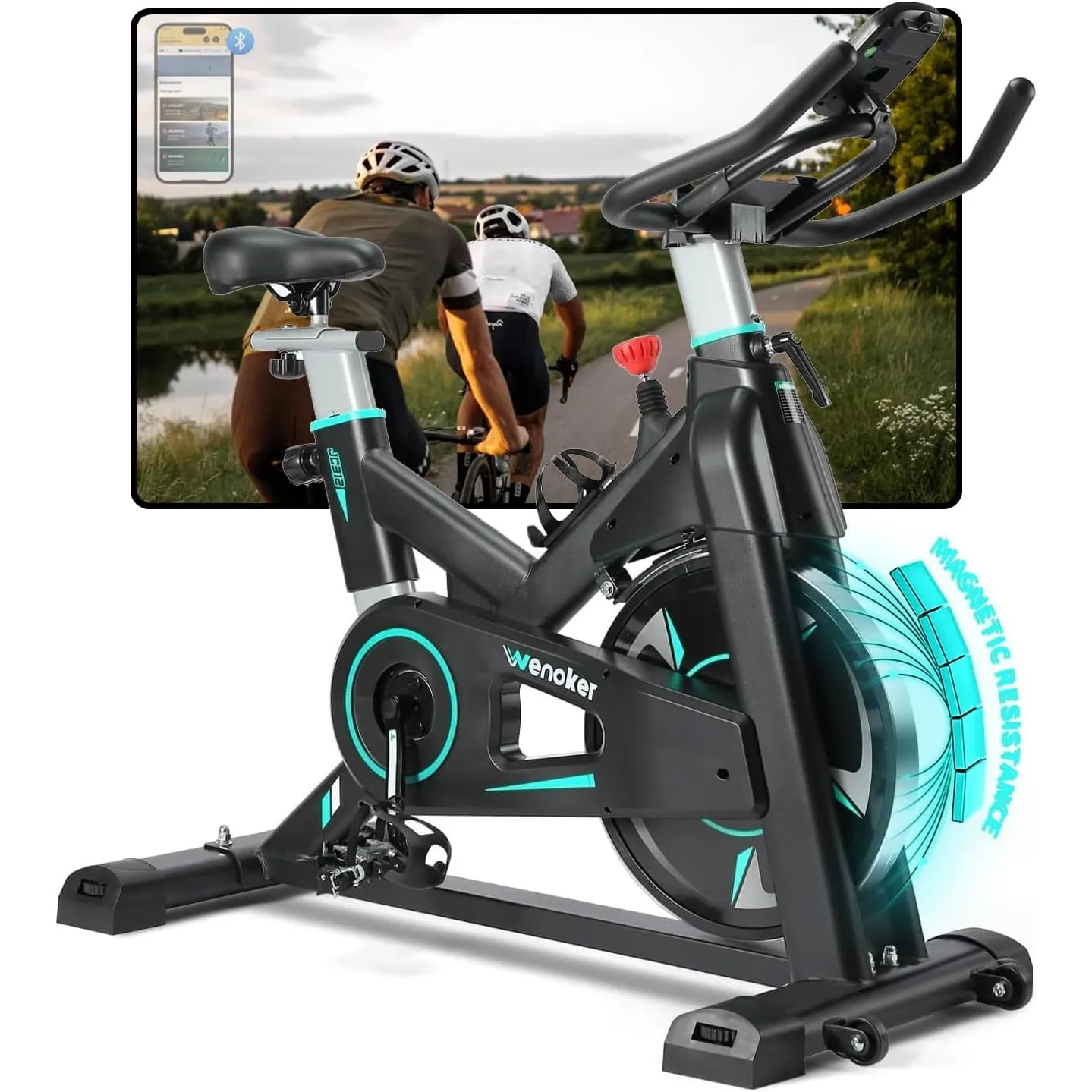 [2026 Update] WENOKER Heimtrainer – Indoor Spinning Bike mit Flüsterleise | 160 kg Belastbarkeit, Unter 15 dB, Aufbau c…