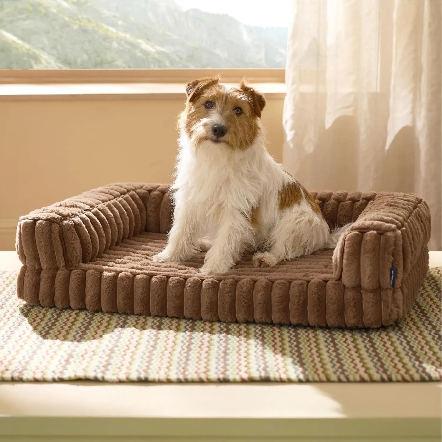 BEDSURE orthopädisches Hundebett für mittelgroße Hunde - 76x51x16.5cm wasserdichtes Hundesofa mit Memory-Schaum & Eierk…