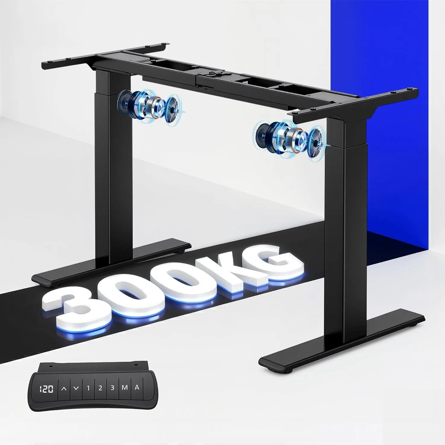 FLEXISPOT Höhenverstellbarer Schreibtisch Gestell E300, Schwarz