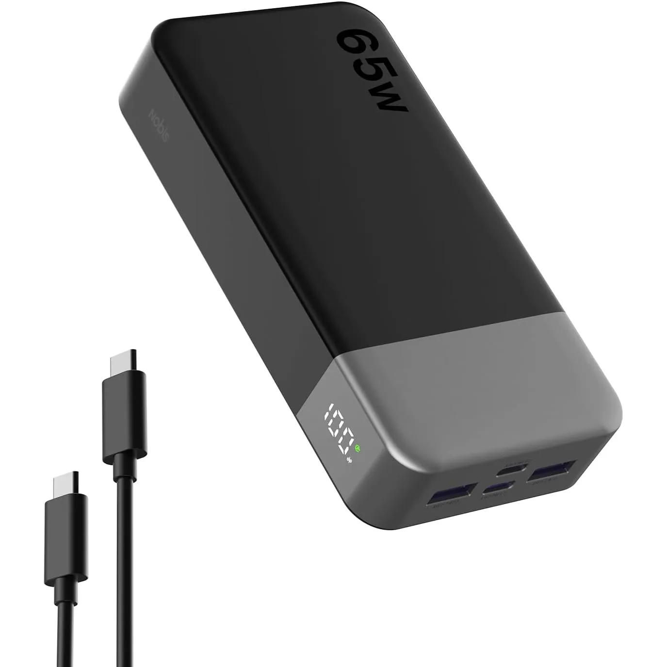 NOBIS Powerbank 20000mAh, 65W Schnellladung Power Bank