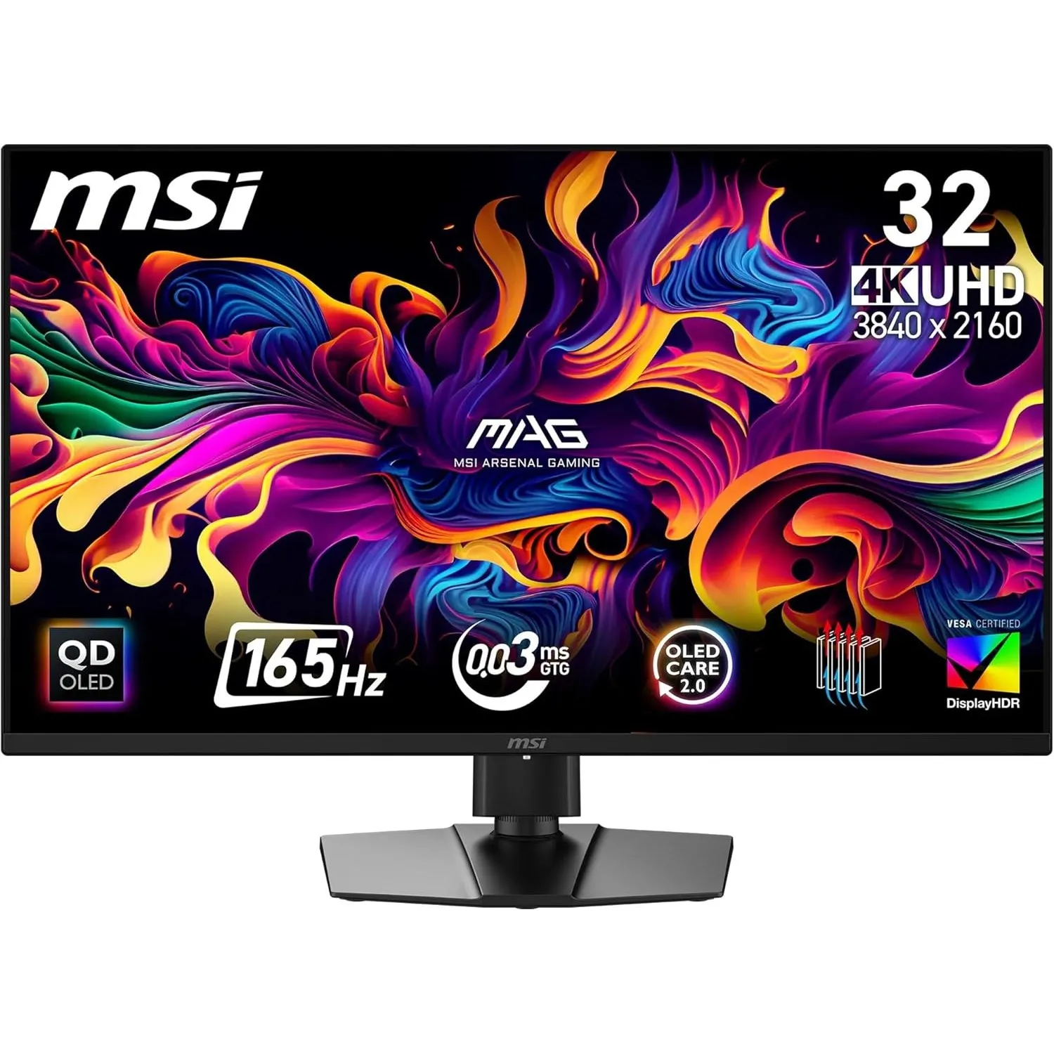 MSI MAG 322UPA QD-OLED E16 – 32" 4K-QD-OLED-Gaming-Monitor mit 165 Hz, 0,03 ms, DisplayHDR True Black 400 sowie FreeSyn…
