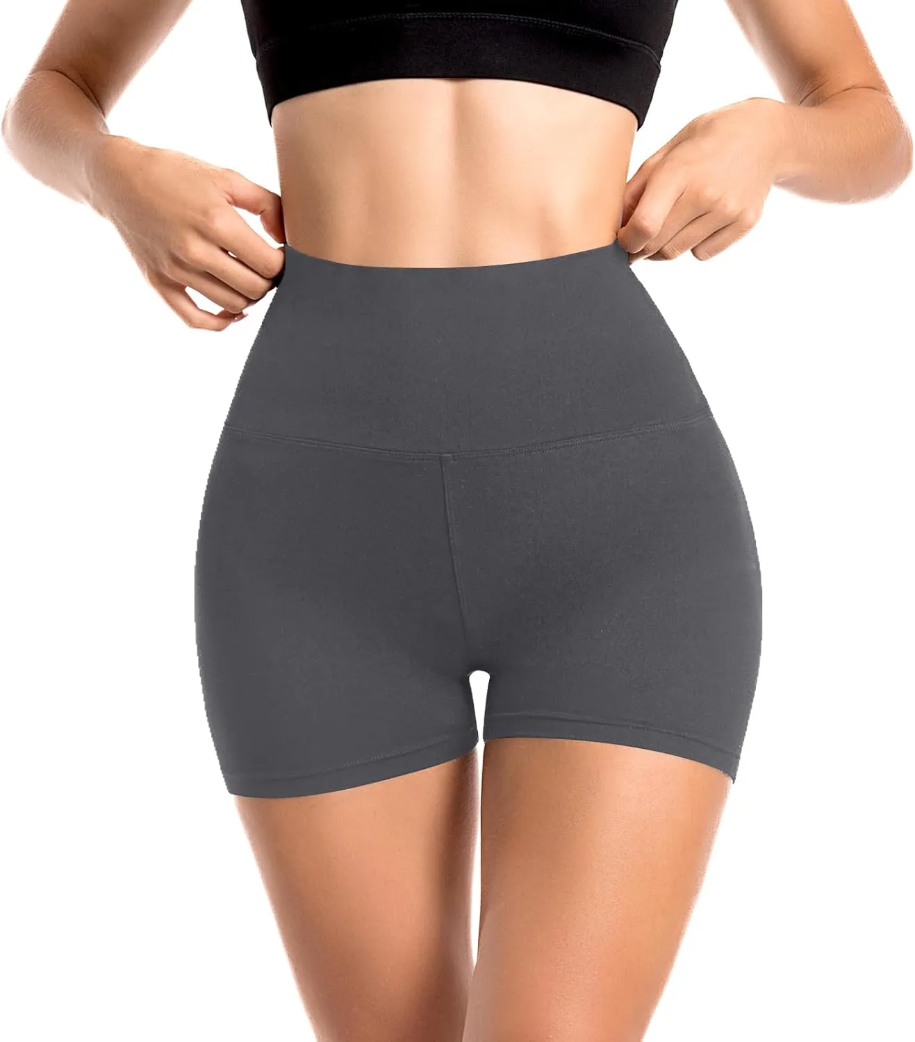 Women's Sports Shorts, High Waist, Opaque Leggings Shorts for Cycling, Yoga, Fitness in Summer