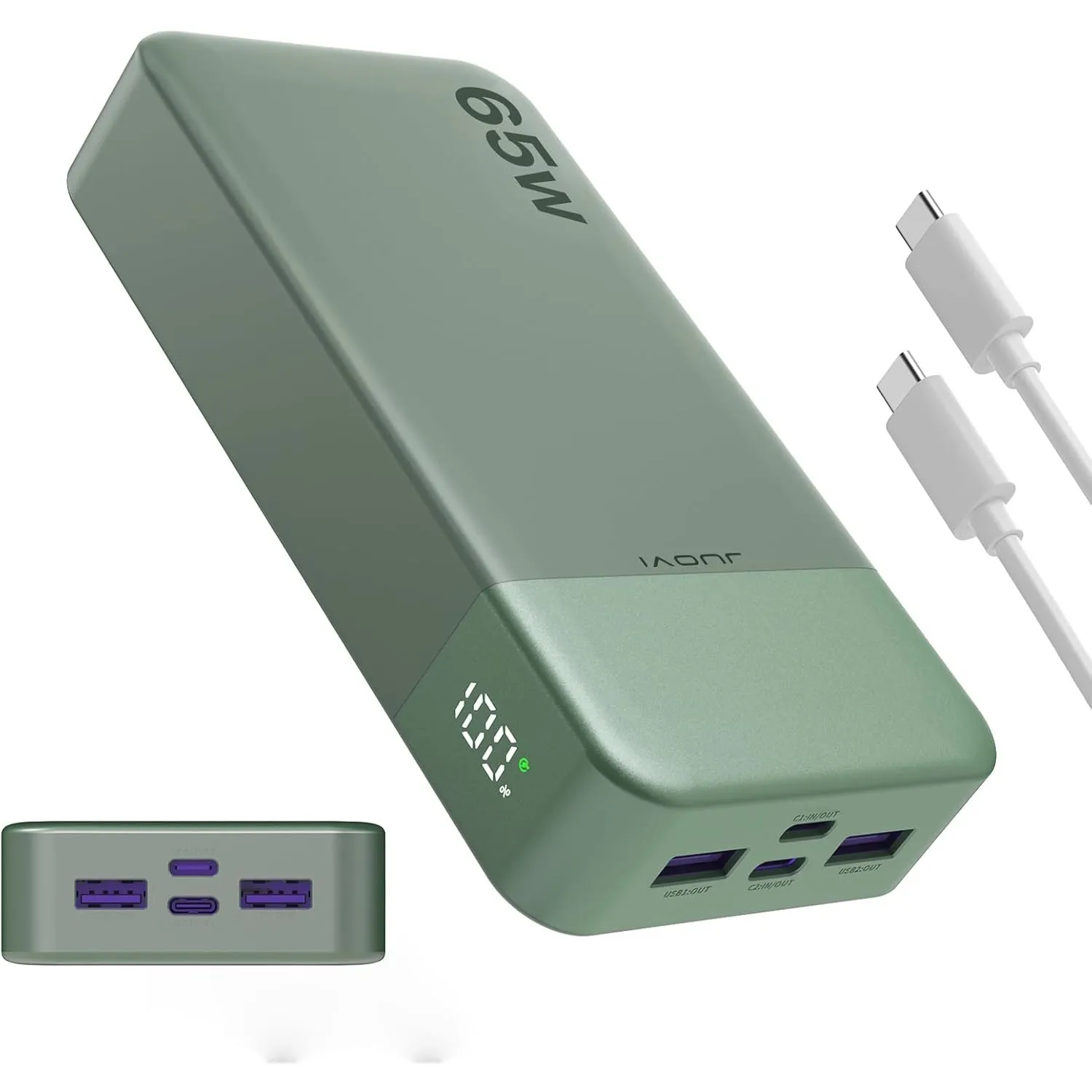 JUOVI Power Bank 65W, Powerbank 20000mAh, Laptop powerbank Schnellladung