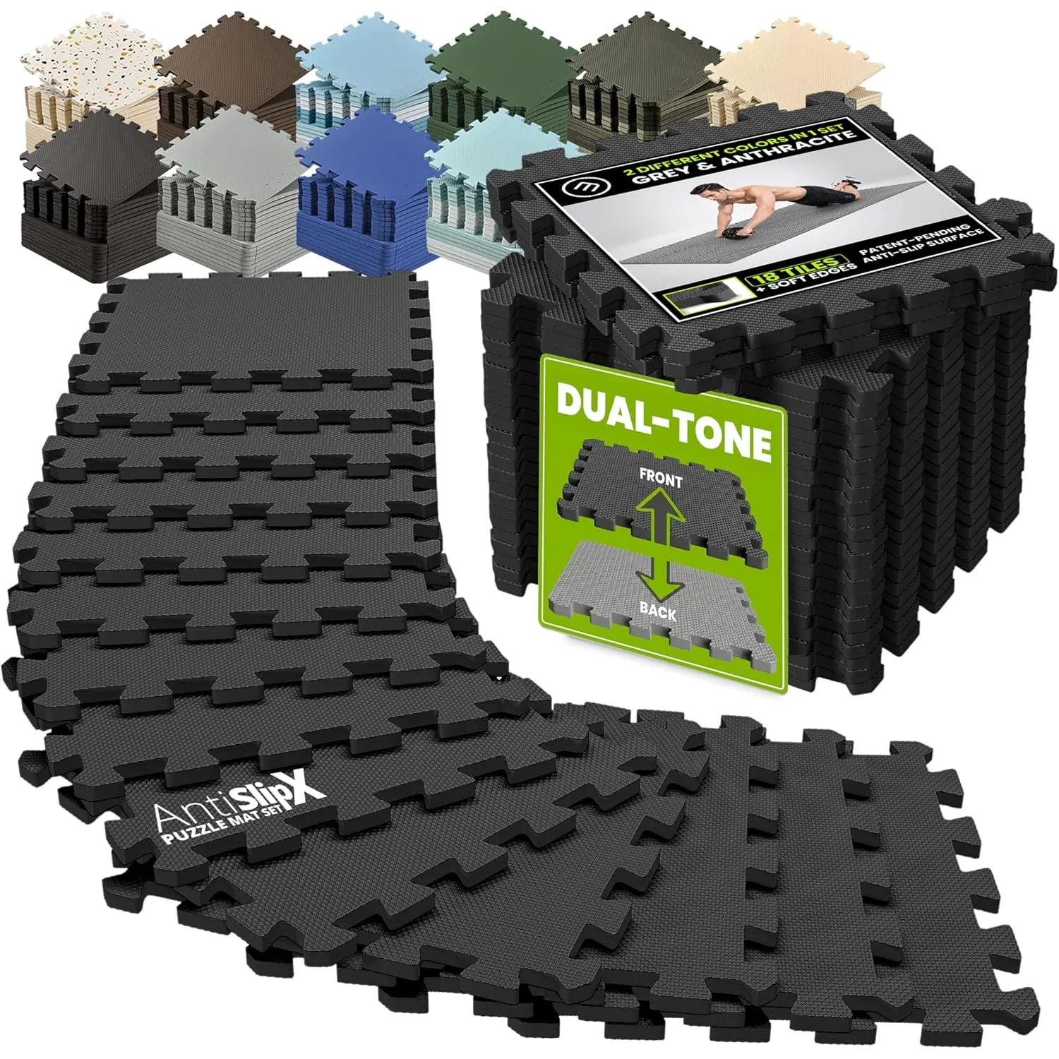 bemaxx Bodenschutzmatte Fitness - Sportmatte Fitnessmatte Puzzlematte