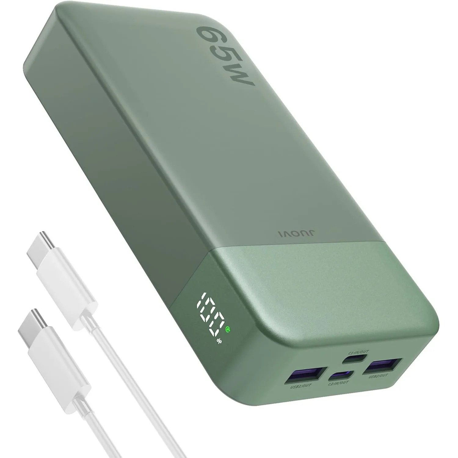 JUOVI Laptop Power Bank, 65W 20000mAh Powerbank Schnellladefunktion