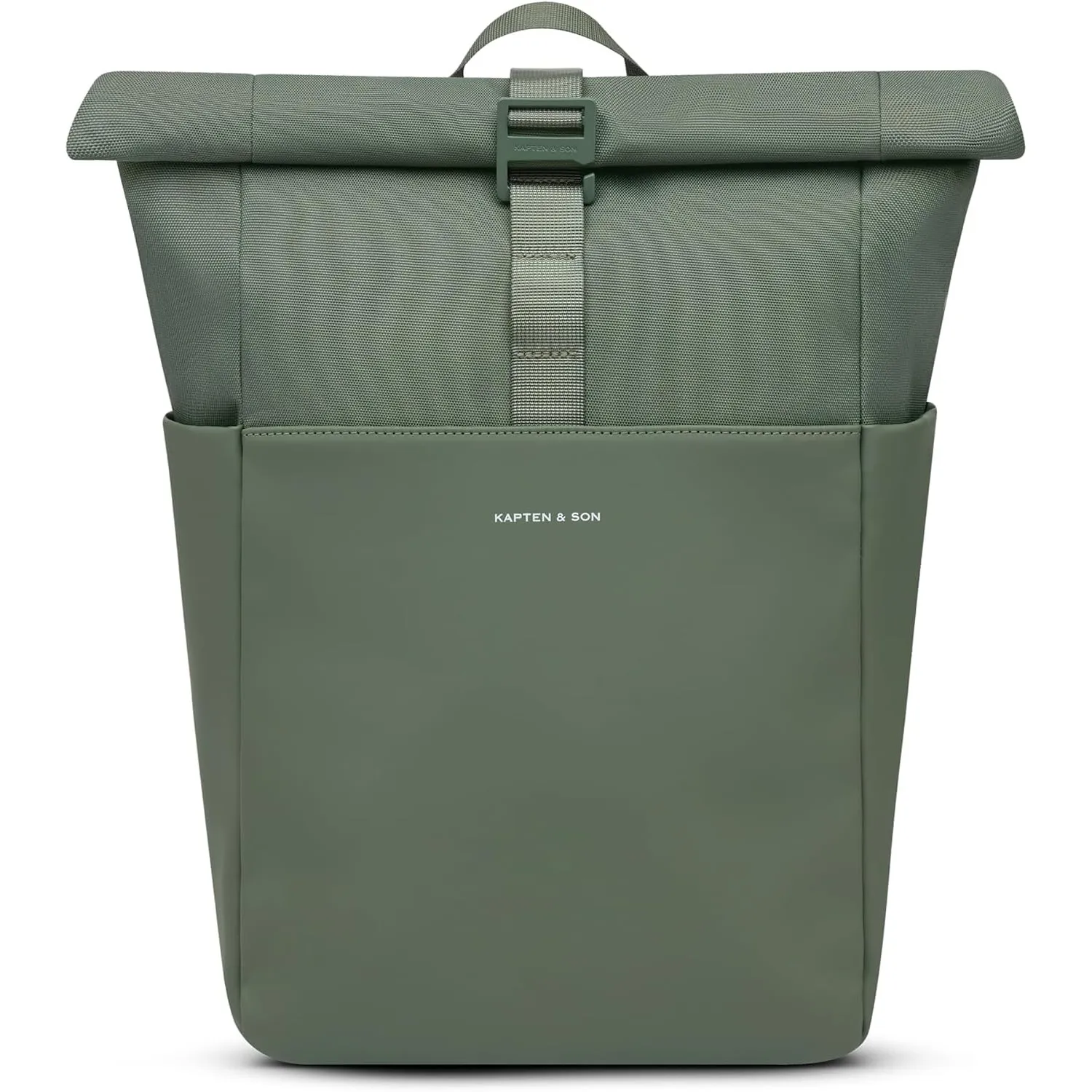 Kapten & Son Rucksack Basic Dusty Green 16-18 L | Rolltop Rucksack Damen & Herren Grün | Handgepäck Rucksack mit 14'' L…