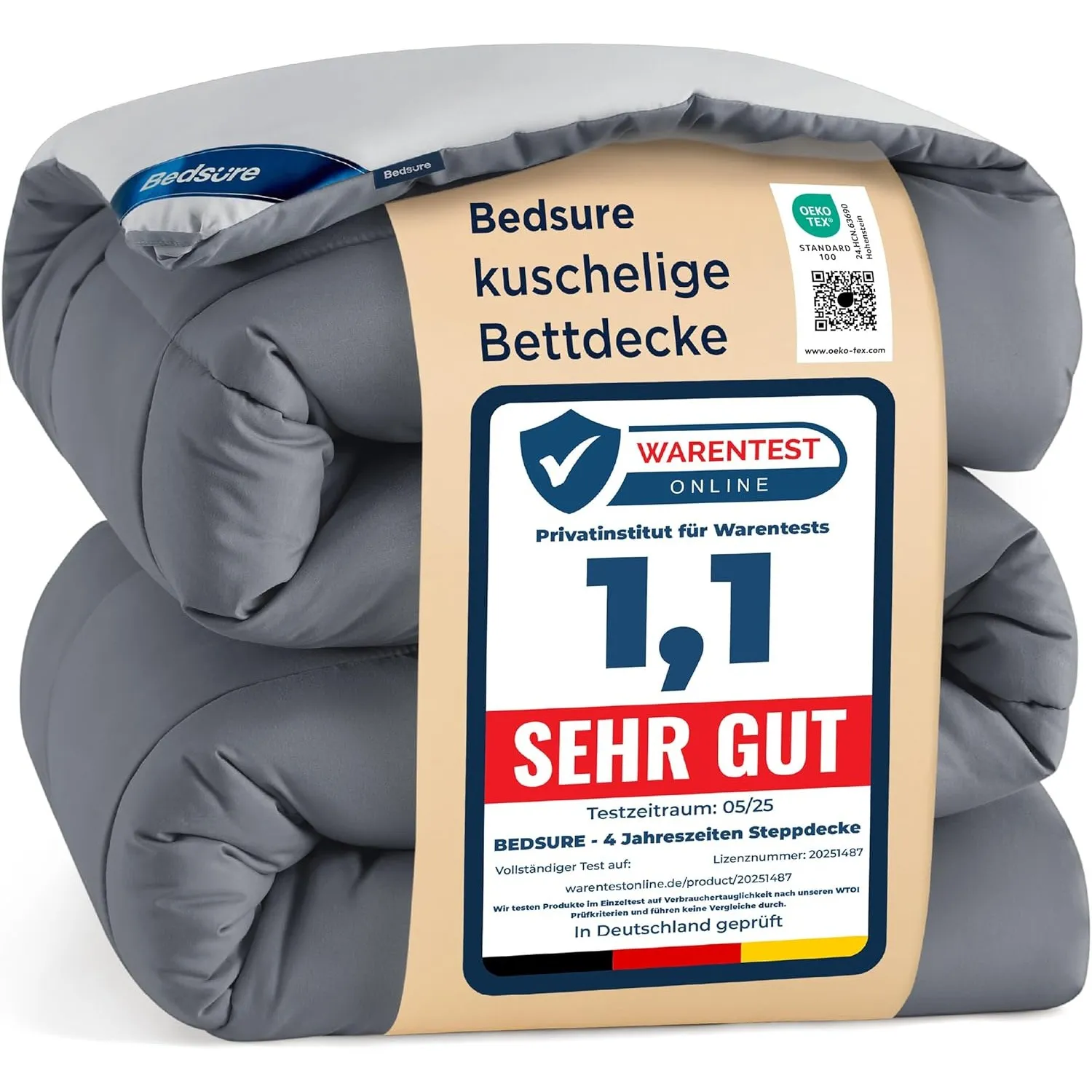 BEDSURE Bettdecke Ohne Bezug 260x240 - Bettdecke mit Integriertem Bezug
