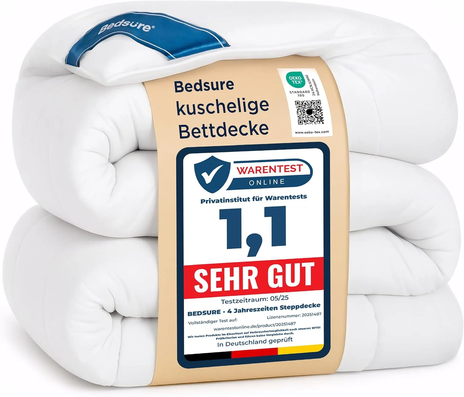 BEDSURE Bettdecke 260x240 Ganzjahresdecke Steppdecke - Bettdecke 260x240cm 4 Jahreszeiten Bettdecken - Oeko-TEX Zertifi…