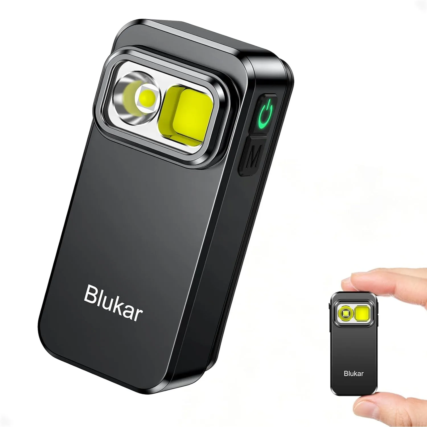 Blukar Taschenlampe LED Aufladbar mit Flutlicht & Spot, 800L Mini EDC Torch