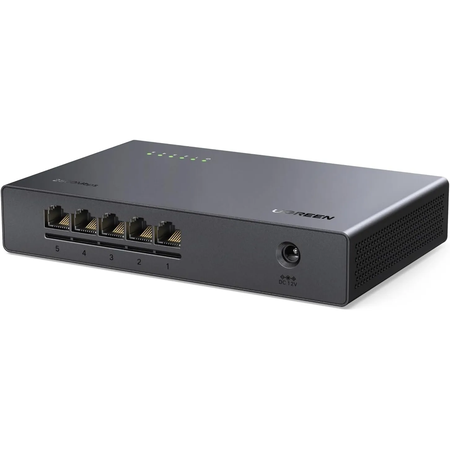 UGREEN 2.5G LAN Switch mit 5X 2.5G Ports, Unmanaged Netzwerk Switch