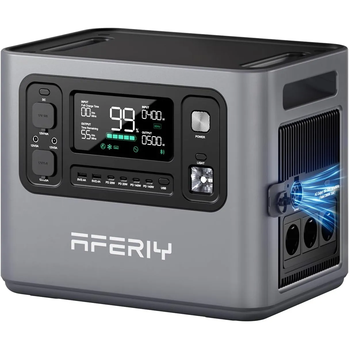 AFERIY 2800W2048Wh Tragbare Powerstation, Erweiterbar auf 10240Wh, Camping