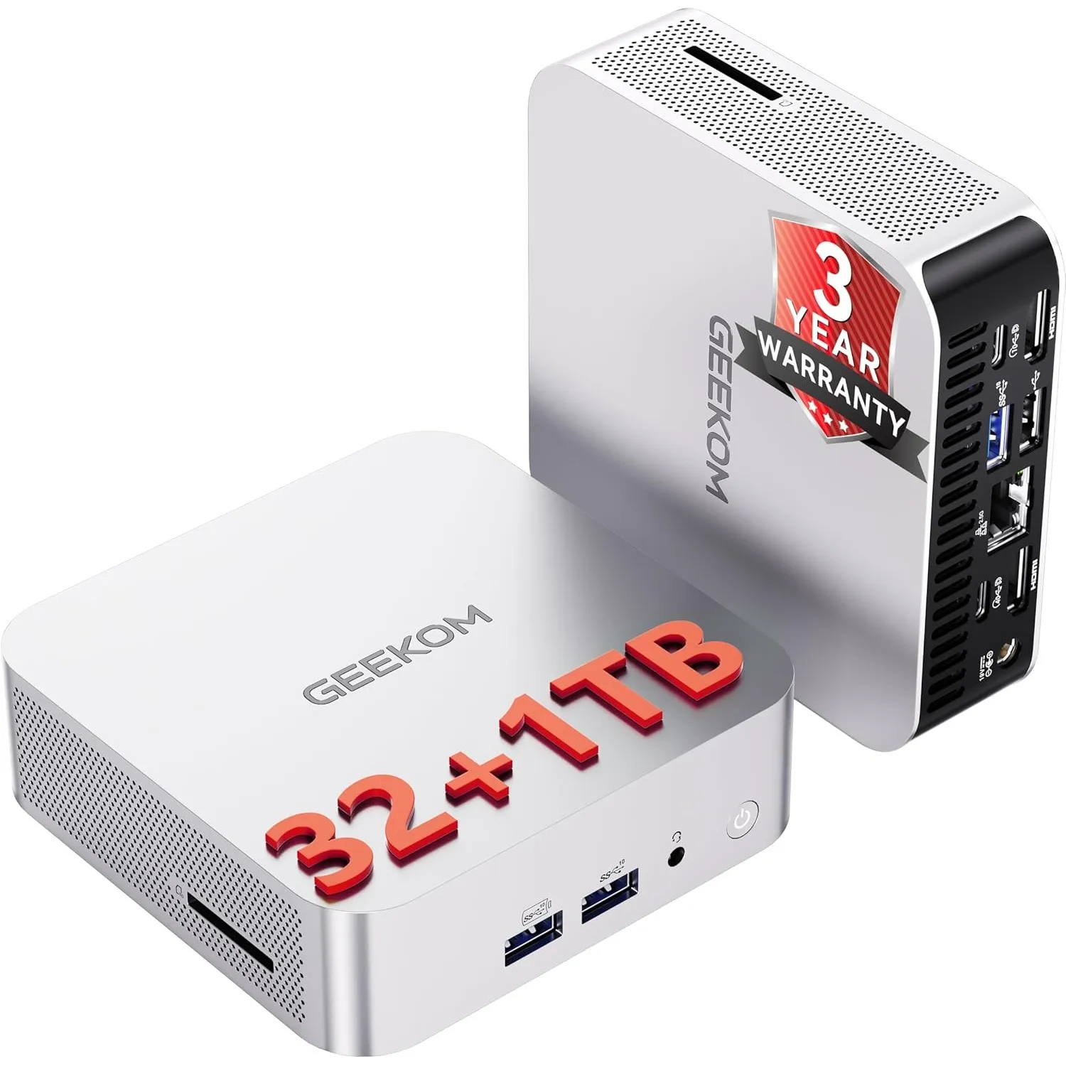 GEEKOM A6 Business Mini PC, mit AMD Ryzen 7 6800H, 32GB DDR5 1TB SSD