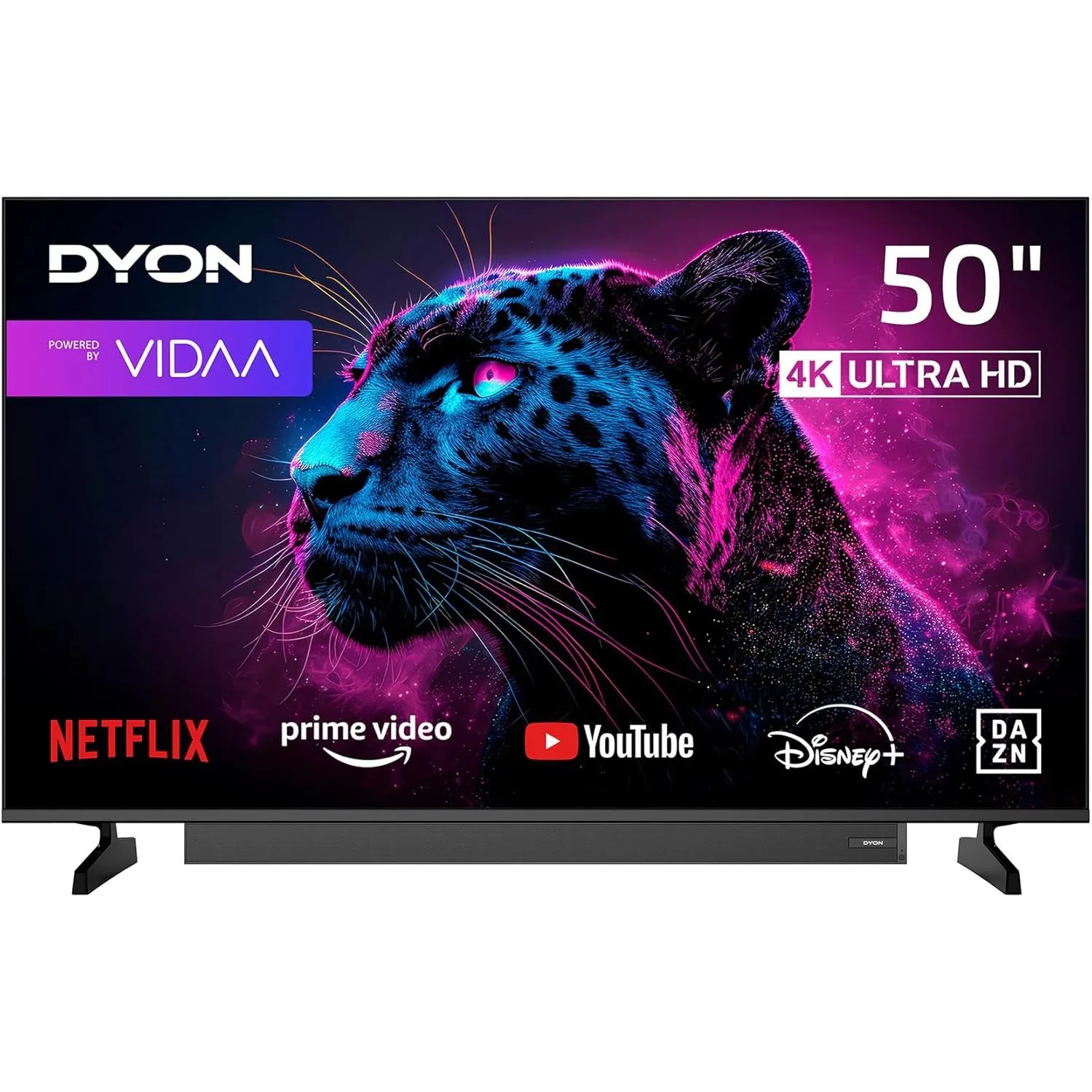 DYON Movie Smart 50 VX-S - 50 Zoll (126 cm) 4K Ultra-HD Smart TV mit Soundboost, Triple Tuner (DVB-C/-S2/-T2), App Stor…