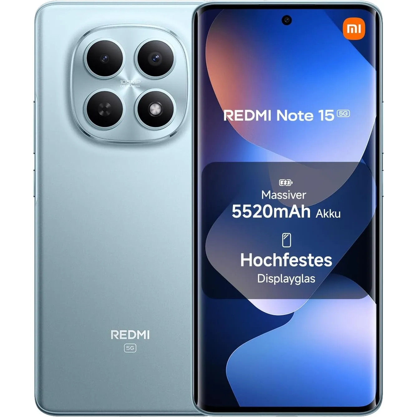 XIAOMI Redmi Note 15 5G Smartphone (8+256 GB) – Handy mit Android, Ultradünnes Design, IP66-Wasserschutz, 108-MP-Kamera…
