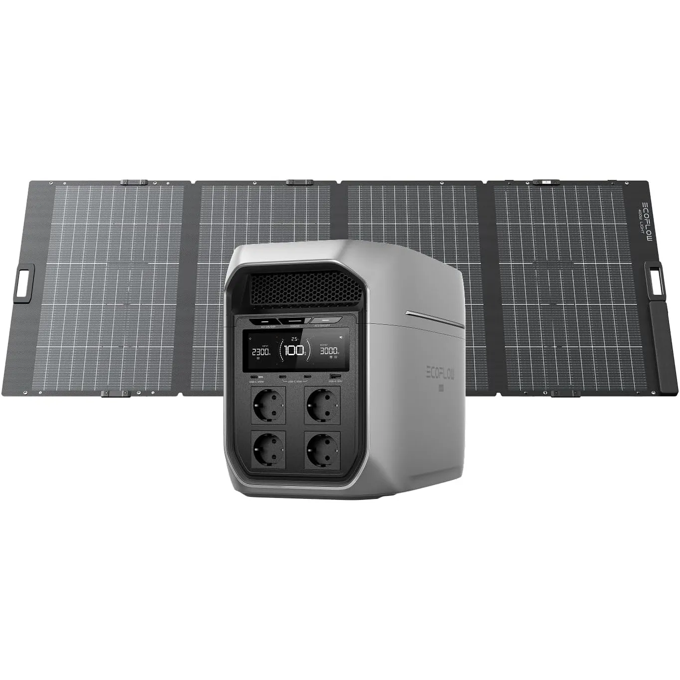 EcoFlow Delta 3 Max Plus tragbare Powerstation 2 048 Wh mit 400W Solarpanel