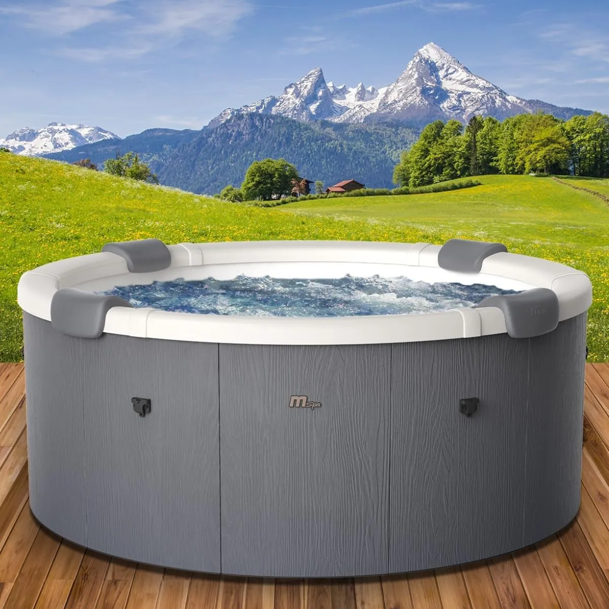 BRAST Whirlpool MSpa Denver mit Fester Außenwand | Ø182x70cm