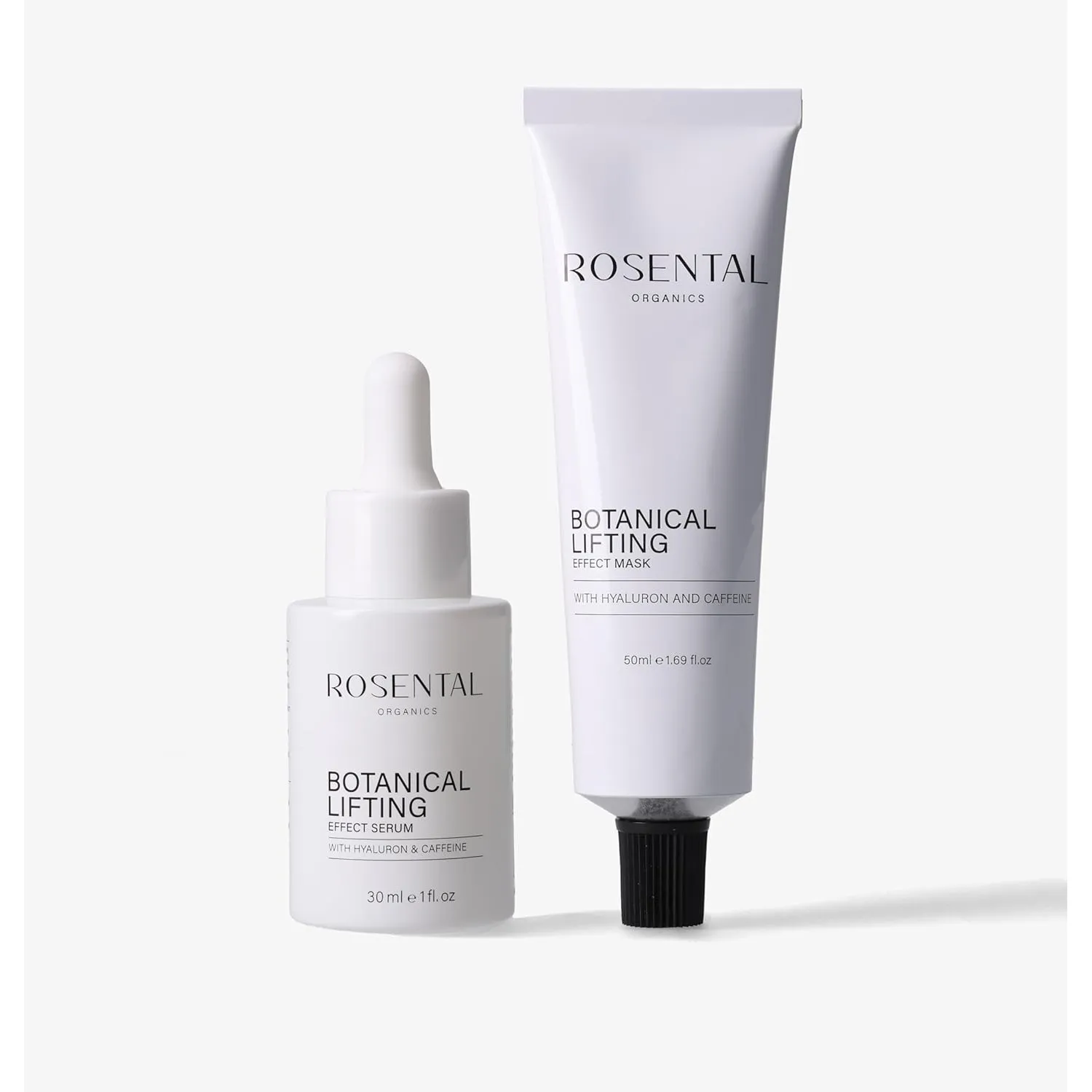 ROSENTAL ORGANICS Botanical Lifting Effect Duo Set - Anti-Aging Serum und Maske für Faltenglättung mit Hyaluron und Kof…