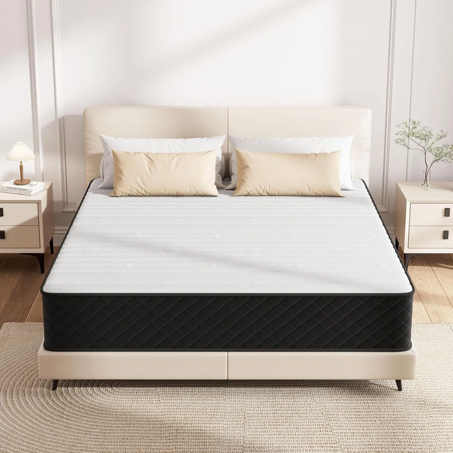 Extrafeste Matratze 140x200 H4 mit Öko-Tex Ertifiziert für höheres Körpergewicht & Rückenschmerzen Linderung, 7-Zone Ta…