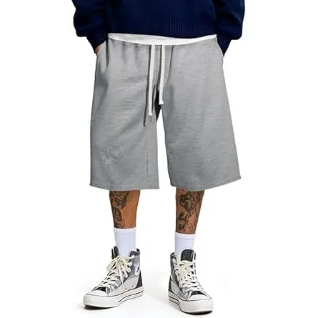 JMIERR Herren Kurze Hose Sommer Shorts Baggy Sweatpants Kurz Sportshorts Mit Kordelzug S-3XL