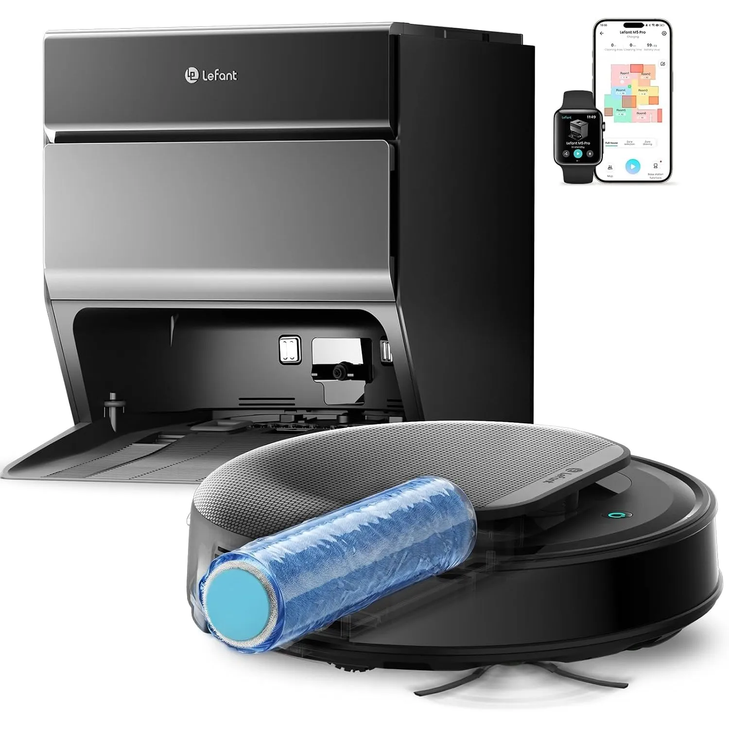 Lefant M5 Pro Saugroboter mit Wischfunktion, 23.000Pa Saugkraft