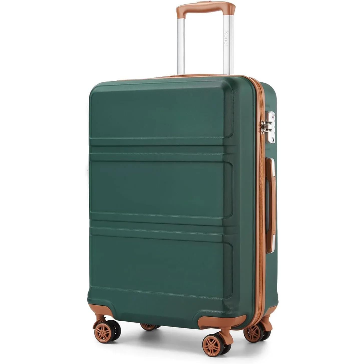 KONO Trolley Koffer Mittelgroß 4 Rollen Leicht Hartschalenkoffer Reisekoffer mit TSA Schloss, 65x44x25.5cm, 61Liter, Zw…