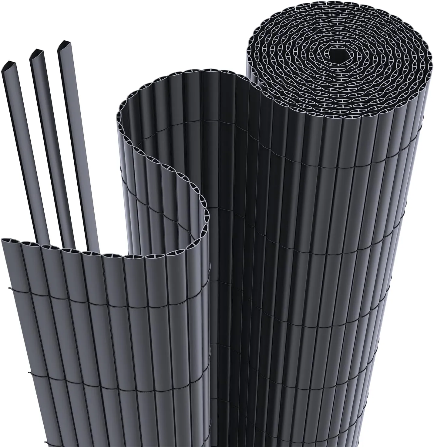 interGo PVC Sichtschutzmatte Sichtschutzzaun Privatsphäre Wetterfest für Garten, Balkon und Terrasse, mit Strukturierte…
