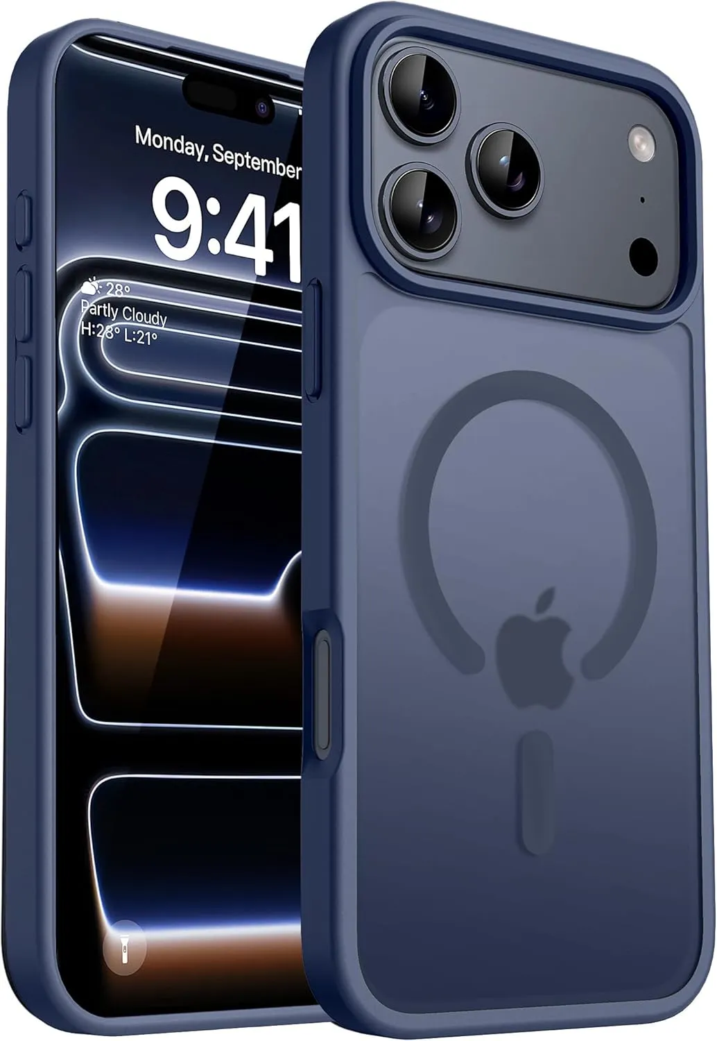 CACOE für iPhone 17 Pro Hülle Kameraschutzend, Kompatibel mit MagSafe, Stoßfest Kratzfest Magnetisch Rückseite Handyhül…