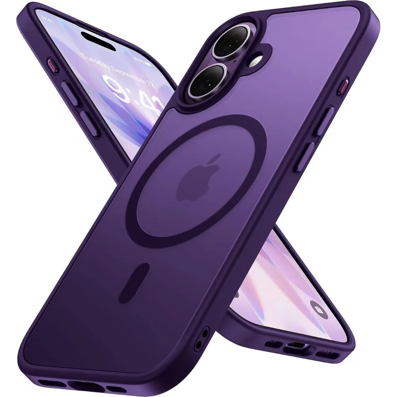 Miracase für iPhone 17 Hülle mit Magsafe TOP MIL, Dunkelviolett