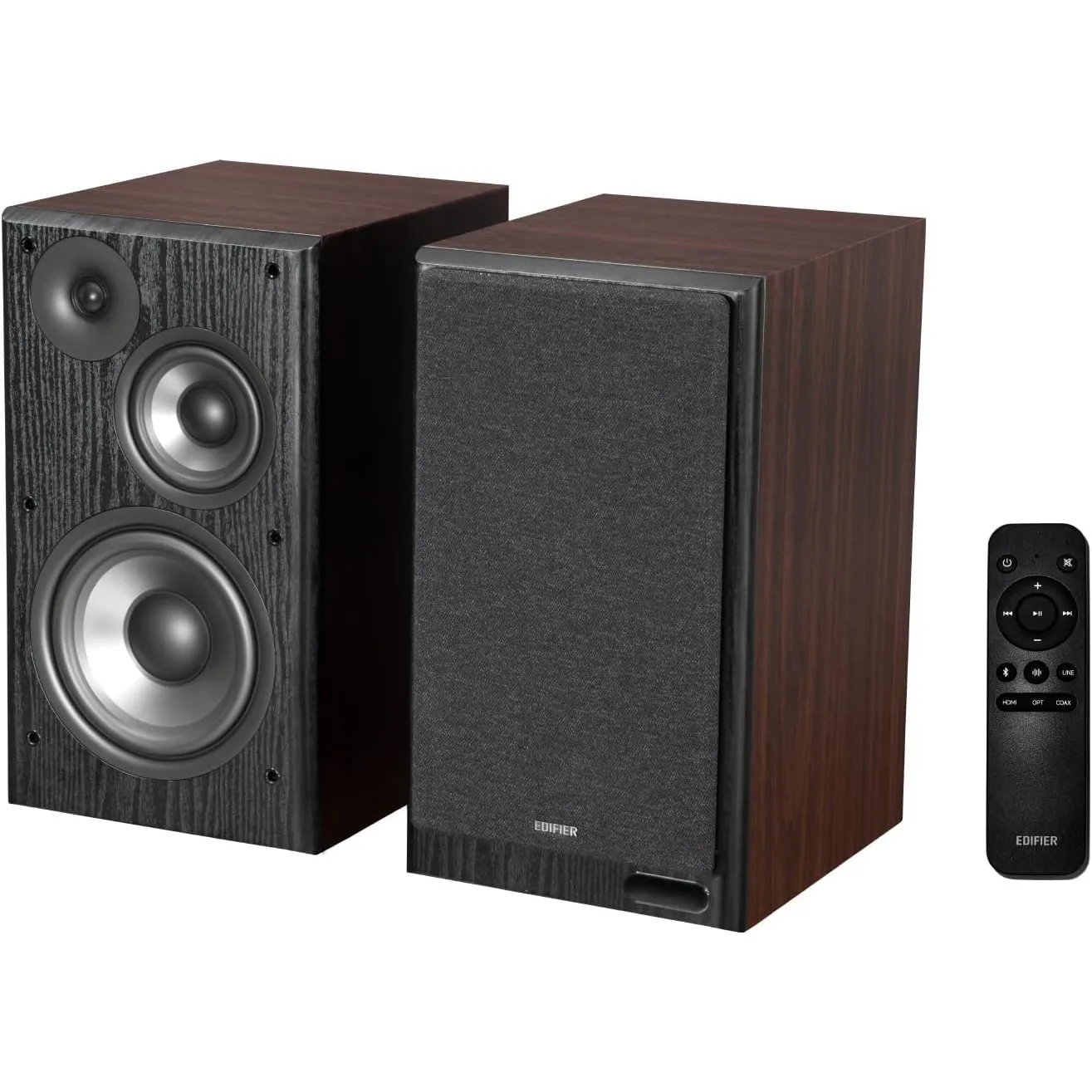 Edifier R2750DB MKII 3-Wege Aktive Regallautsprecher, 144W RMS, Walnuss