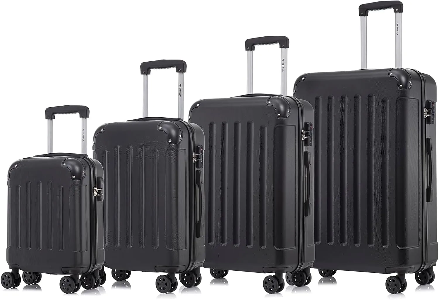 Suitcase, Trolley, Travel Suitcase, Trolley Suitcase, Hand Luggage with 4 Wheels, 360°, ABS Hard Shell, Safety Lock, So…
