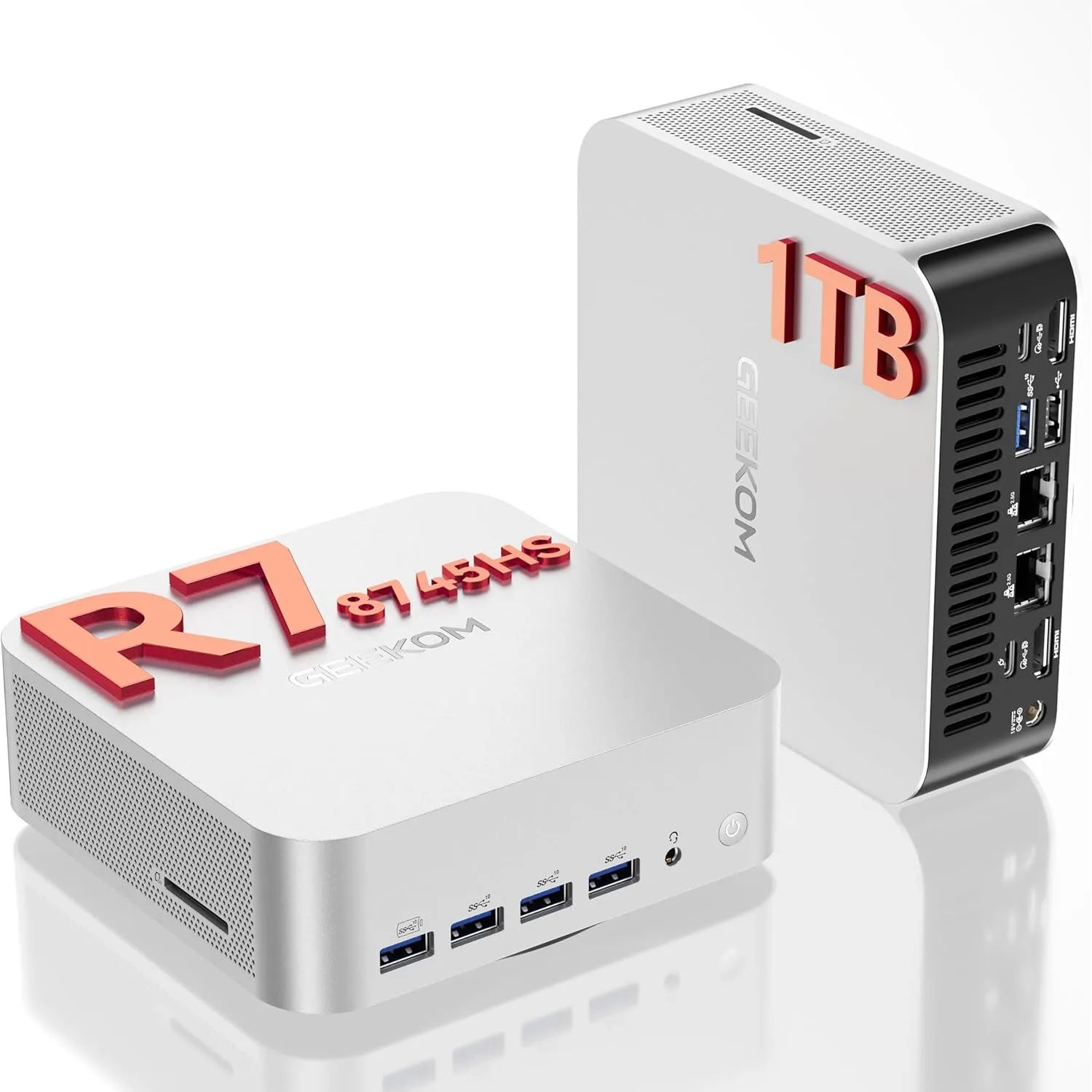 GEEKOM Mini PC A8 Max mit AMD Ryzen 7 8745HS, 2,5Gbps Dualer LAN Port, 3 Jahre Garantie, 1TB M.2 NVMe SSD + 16 DDR5 RAM…