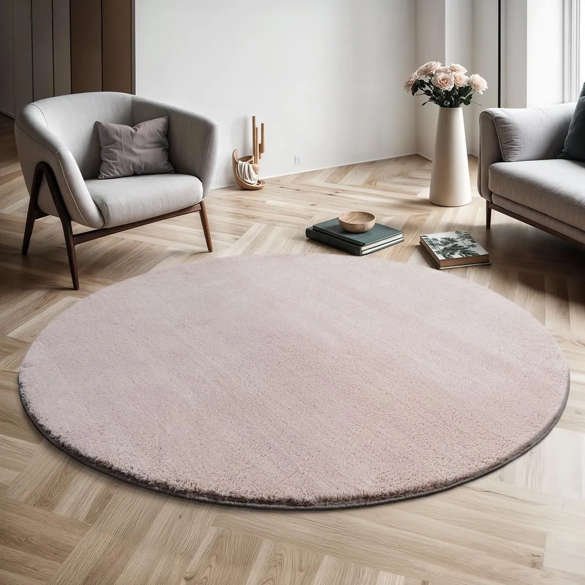 the carpet Relax Moderner Flauschiger Kurzflor Teppich, Anti-Rutsch Unterseite, Waschbar bis 30 Grad, Super Soft, Fello…
