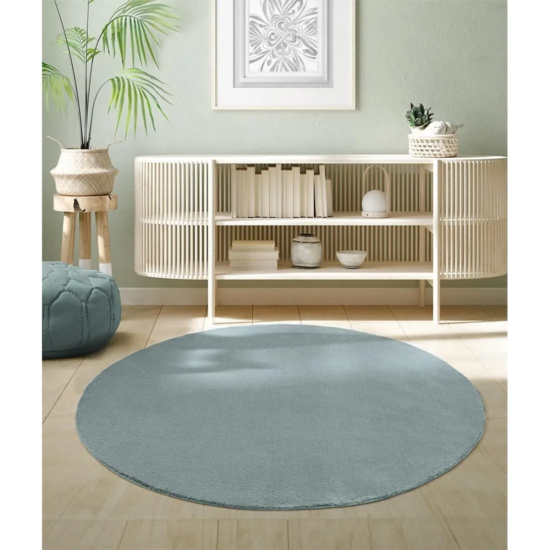 the carpet Relax Moderner Flauschiger Kurzflor Teppich, Anti-Rutsch Unterseite, Waschbar bis 30 Grad, Super Soft, Fello…