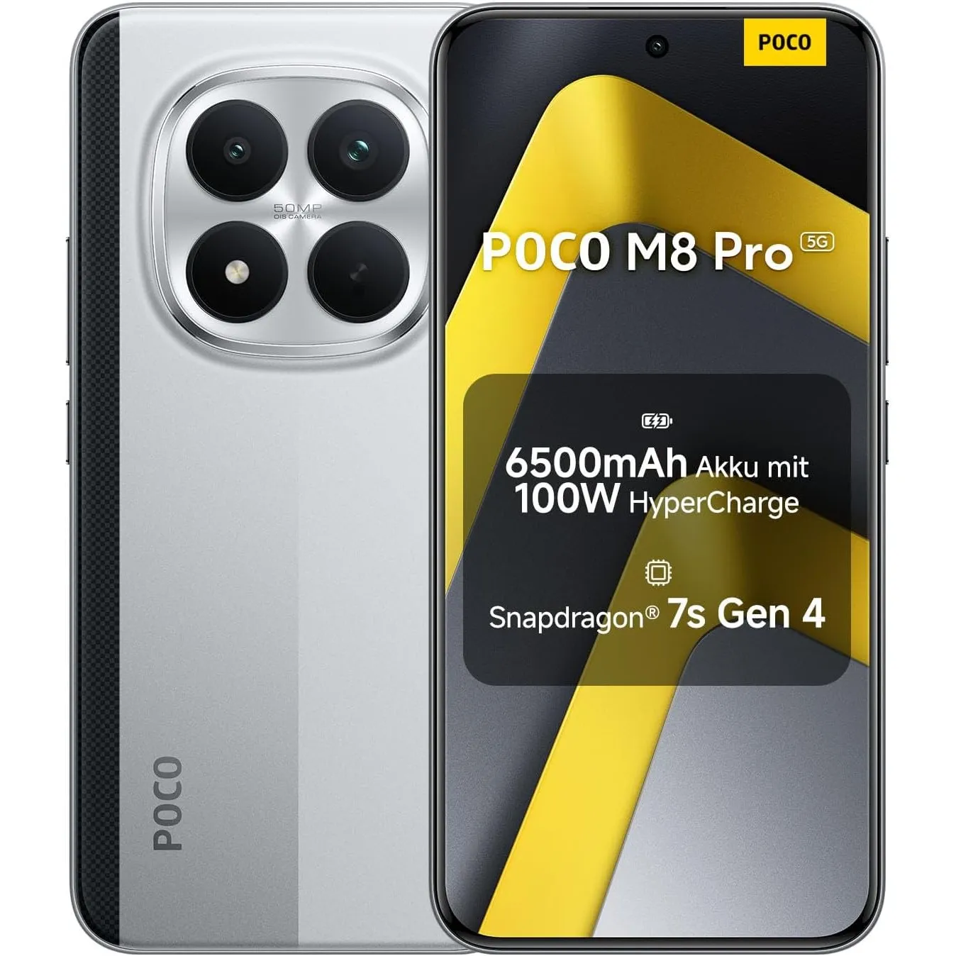 XIAOMI Poco M8 Pro 5G Smartphone, 8 GB RAM + 256 GB Speicher, Handy mit Android, 6,83" 1,5K CrystalRes AMOLED, Snapdrag…
