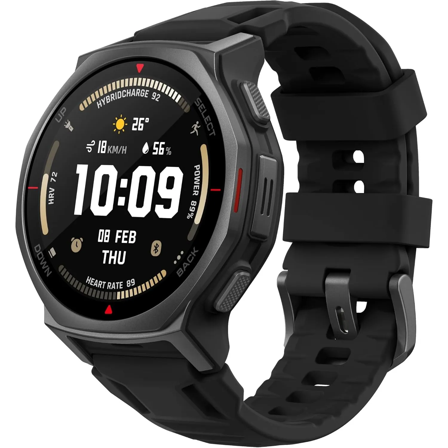 Amazfit T-Rex 3 Pro Outdoor Smartwatch 44 mm Saphir-AMOLED, Taschenlampe, Titanlünette, Dual-Band GPS, Offline-Karten, …