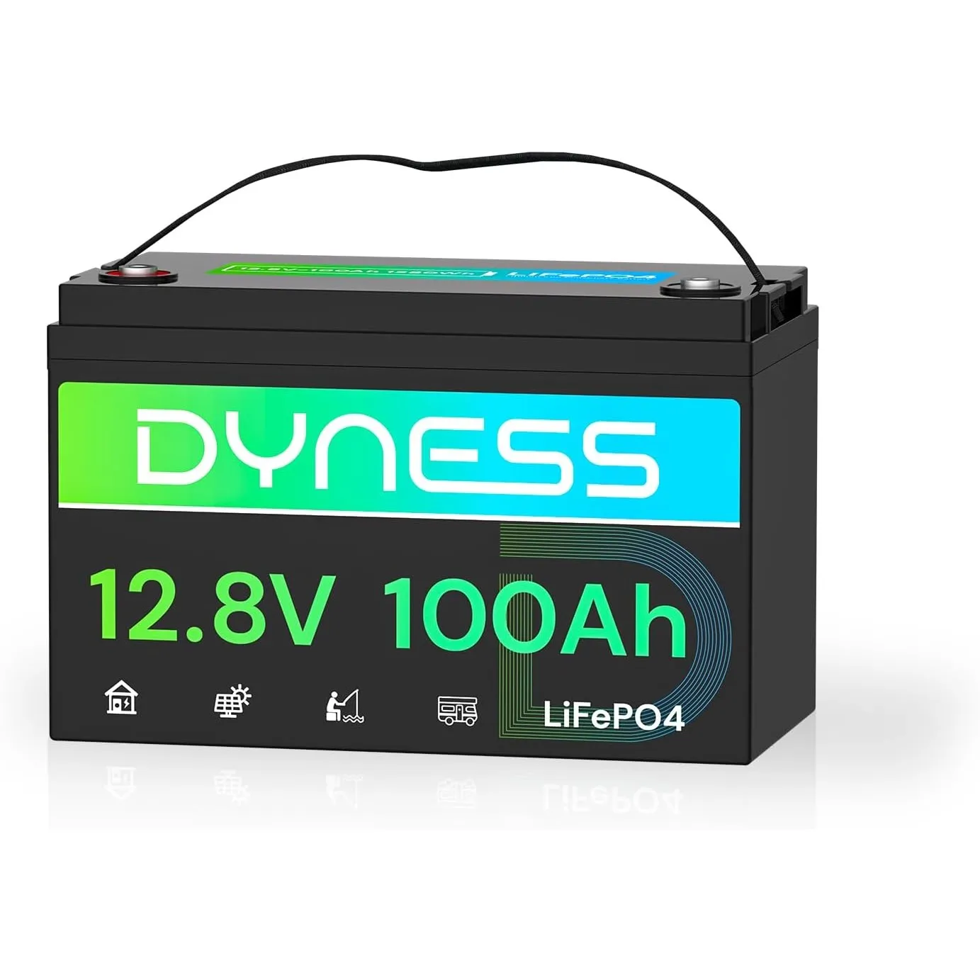 Dyness LiFePO4 12V 100Ah Lithium Batterie mit 100A BMS, Max.15000 Zyklen, 12V Deep Cycle Lithium Eisenphosphat Batterie…