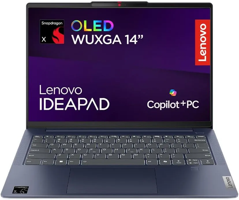 Lenovo IdeaPad Slim 5X Laptop | 14" WUXGA OLED Display | Copilot+ PC | Snapdragon X X1-26-100 | 16GB | 512GB SSD | Qual…