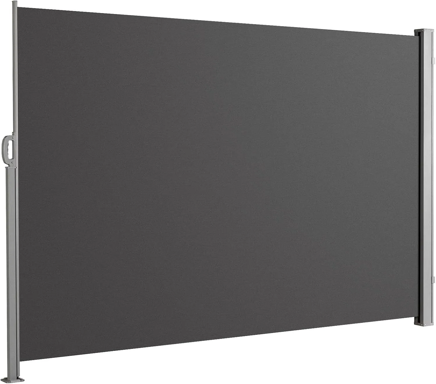 Floordirekt Seitenmarkise aus Aluminium, 180x450cm Anthrazit - ausziehbarer Sicht- & Sonnenschutz für Balkon & Terrasse…
