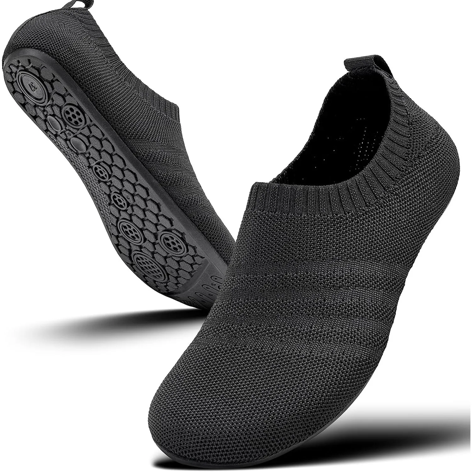 Sosenfer Hausschuhe Herren Damen Barfuss Schuhe Damen Rutschfest Slip on Slipper Flache Barfusshausschuh Home Kuschelig…
