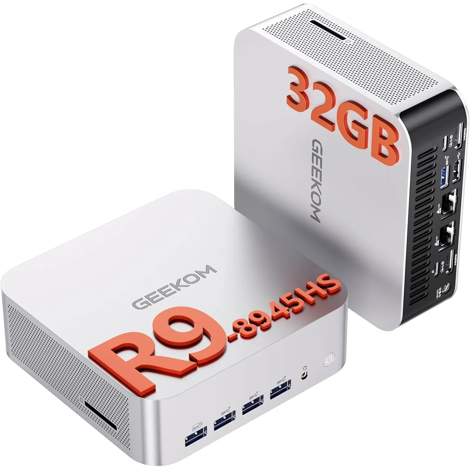 GEEKOM Business Mini PC AI A8 Max mit AMD Ryzen 9 8945HS, 32GB DDR5 RAM