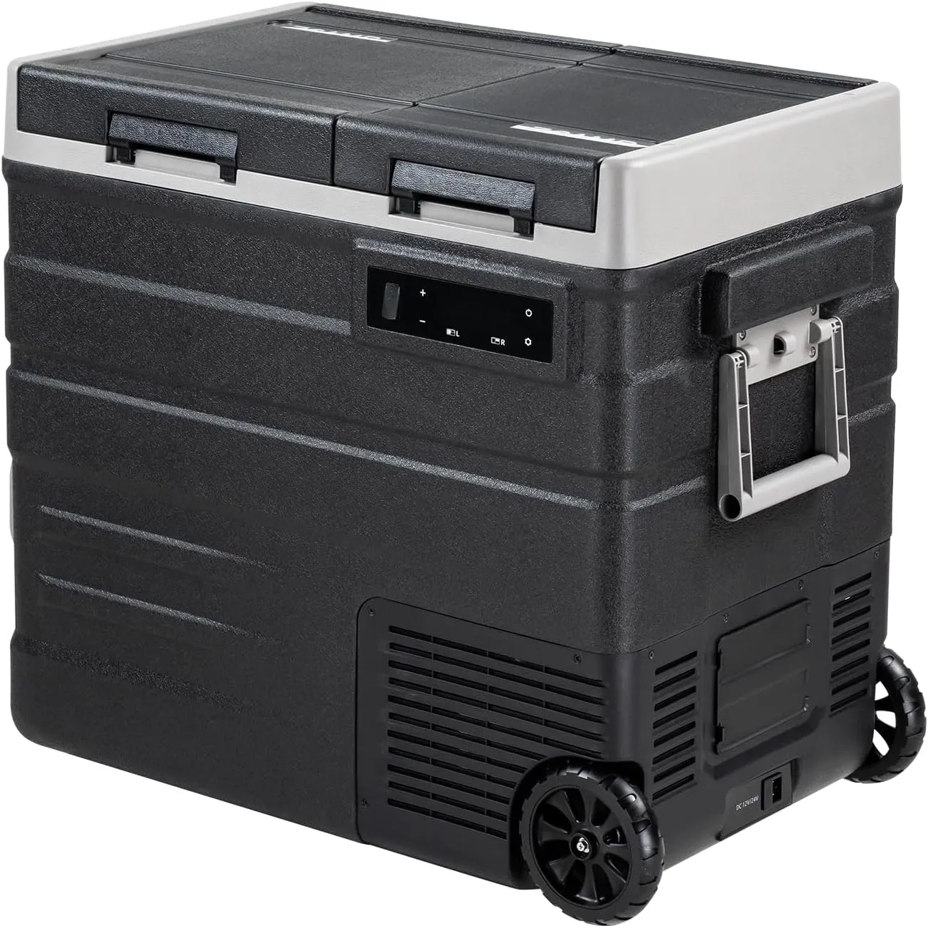 UD65 57L Kompressor Kühlbox Auto Kühlbox Elektrisch Dual Zone, mit LED-Touch、Rädern und klappbarem Zuggriff, Tragbare C…