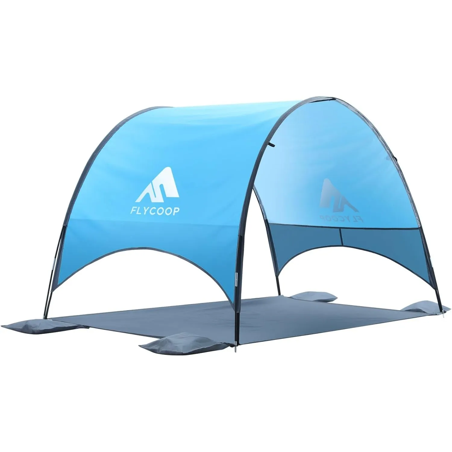 Strandmuschel mit UV-Schutz UPF 50+ – Tragbares Beach Canopy & Sonnenschutz für Strand, 360° Belüftung, 4 Sandsäcke, Do…