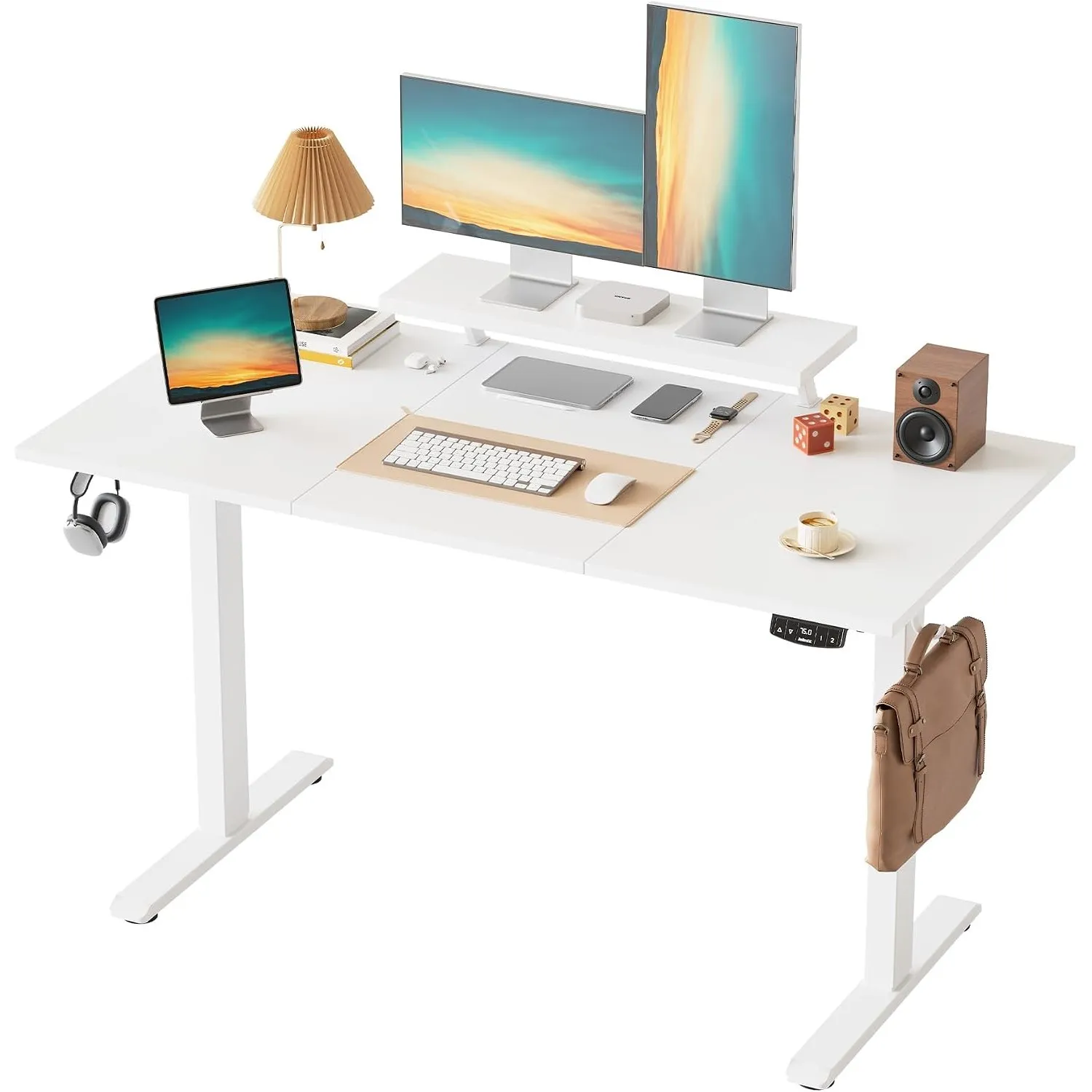 Klicelor Höhenverstellbarer Schreibtisch mit verstellbarem Monitorständer