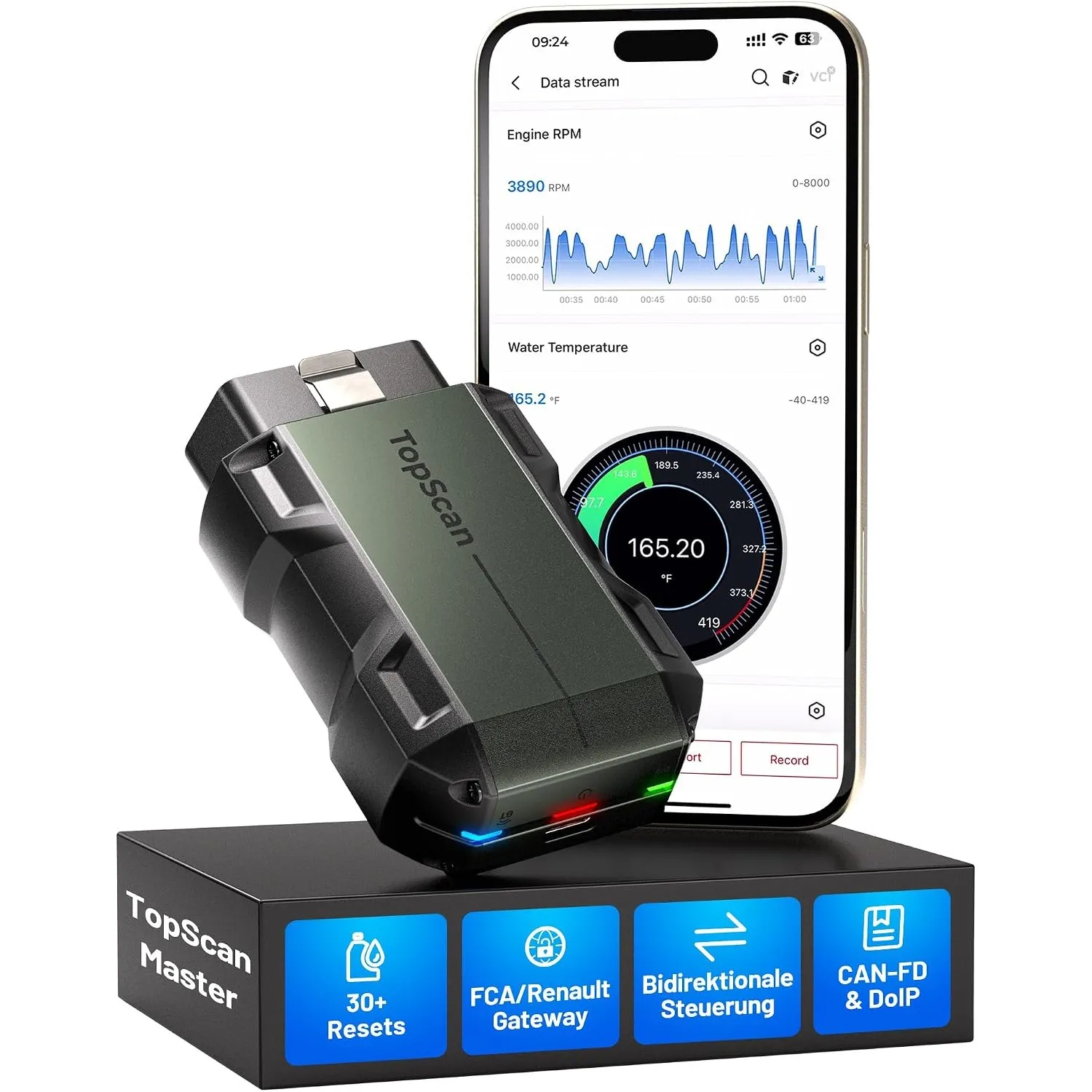TOPDON TopScan Master OBD2 Diagnosegerät Auto mit Bidirektionale Steuerung