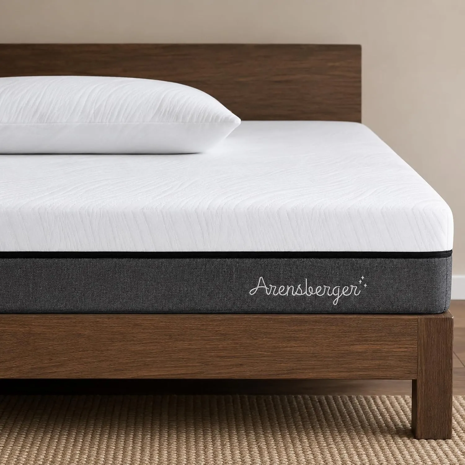 Arensberger Matratze SARA 100x200cm Höhe 16cm | NANOCELL® Gel-Schaum | Mittelfest H3 | Premium-Bezug 240g/m² | 60°C was…
