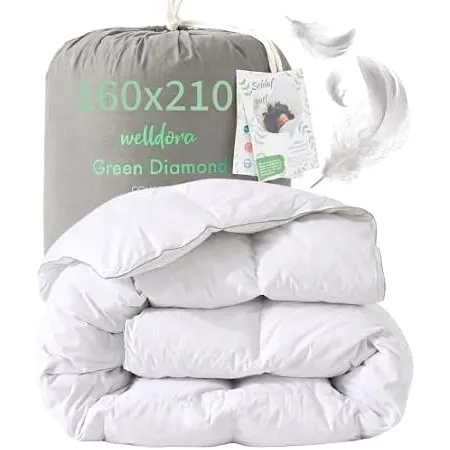 Welldora Komfort Bettdecke 160x210 Ganzjahres | Federn & Daunen extraweich