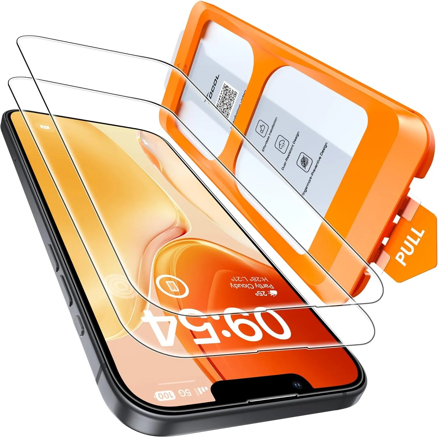 TOCOL für iPhone 16e für Panzerglas 6,1 Zoll, Einfache Montage