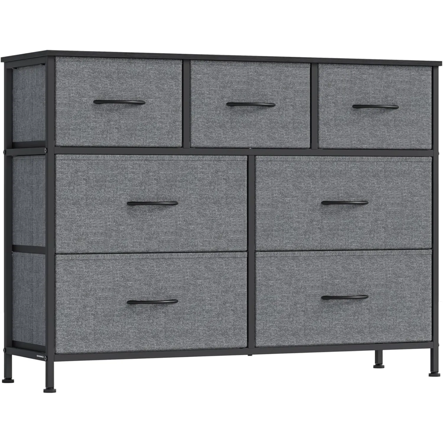 SONGMICS BELLAH Kollektion - Kommode, Schrank, Aufbewahrungsschrank, Stahl, für Schlafzimmer, Flur, Wohnzimmer, 7 Schub…
